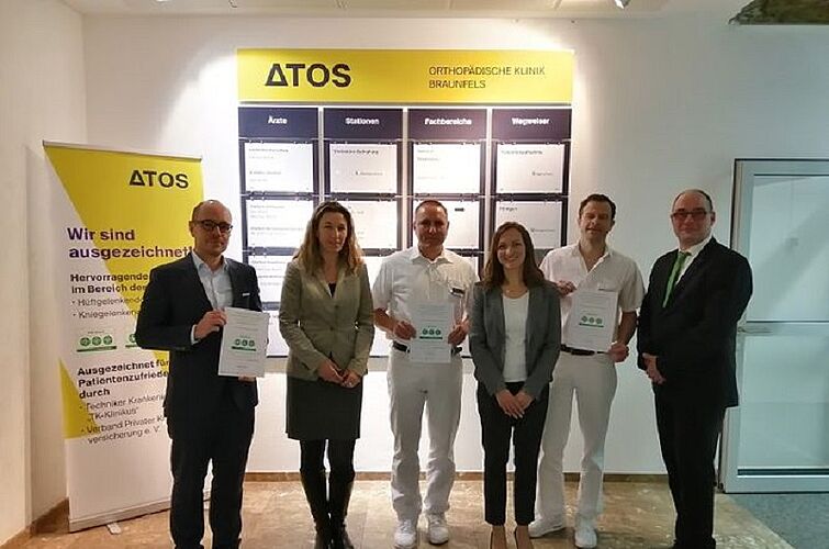 Atos Orthopadische Klinik Braunfels Funf Mal In Folge Durch Aok Hessen Ausgezeichnet Atos Kliniken