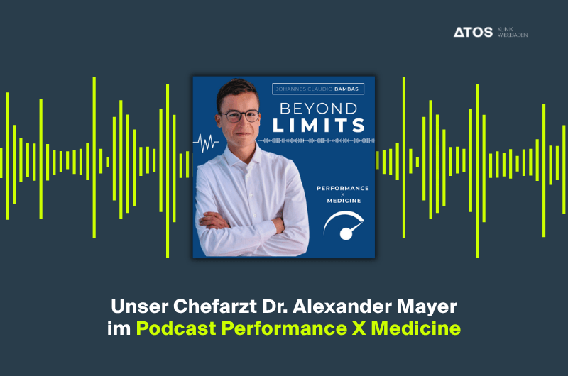 Chefarzt Dr. Alexander Mayer im Podcast „Performance X Medicine“