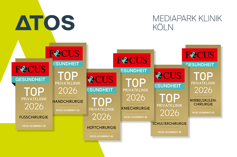 ATOS MediaPark Klinik Köln erhält FOCUS-Siegel 2026