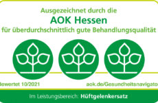 AOK Hessen Auszeichnung ATOS Klinik Hüfte